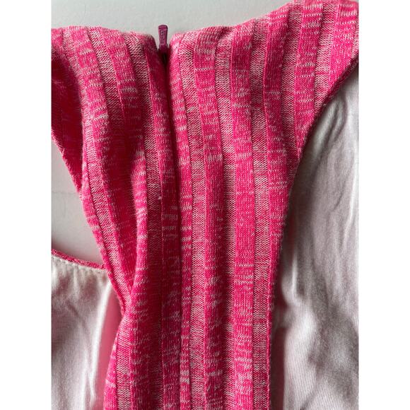 Hutch Anthropologie Ribbed Fit and Flare Mini Dress Hot Pink Size S - Picture 9 of 9